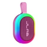 JLab Pop Party Portable Bluetooth Speaker, Mulberry, 8+ Hours of Playtime, IP55 Waterproofing, Detachable Loop Handle, Customizable RGB LED Lighting, Lab Sync Up to 100 Speakers, Custom Sound in-App