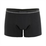 Boxer Sanitario Assorbente da Uomo, Cotone Elasticizzato, Dispositivo Medico, Anti Odore, Invisibile 4 Strati Piccole Perdite Urinarie, Incontinenza (Nero, XXL)