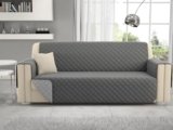 Passione per le tele Copridivano reversibile in microfibra antimacchia e antipelo. Salvadivano Bicolor disponibile in 6 varianti made in Italy (grigio chiaro/scuro, 4 posti)