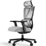 ProtoArc EC100 Sedia da Ufficio Ergonomica – Sedia da Scrivania con Cuscino a Molla da 10 cm, Supporto Lombare, Braccioli e Poggiatesta Regolabili, Sedia Girevole in Rete per Casa e Ufficio, Grigio