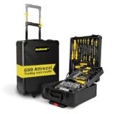WINTEM – Trolley Porta Attrezzi 699 Pezzi Inclusi, Cassetta Attrezzi Completa, Acciaio Cromo-Vanadio (CR-V), Ruote Silenziate, Manico Telescopico e 4 Vassoi Estraibili, Kit Utensili, Casa e Officina