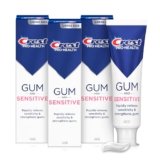 Crest Sensitive and Gum Toothpaste 4.8 oz (3 Pack), Relieves Sensitivity, Strengthens Gums, Anticavity, Clinically Proven, Antibacterial Toothpaste