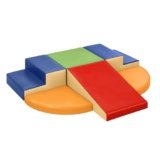 TODIBY 6-Piece Soft PU Leather Toddlers Climbing Toys, Baby Foam Climbing Blocks for Toddlers, Foam Play Gym Climber Structures for Toddler 3, Indoor Climb and Crawl Activity Play Set