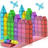 Zenzemwa 36 Pezzi Piastrelle Magnetiche Costruzioni Magnetiche per Bambini Giocattoli da costruzione, Giocattoli 3 4 5 6 7 Anni