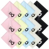 INFICRIME Microfiber Glasses Cloth 15 Pack (6×7 Inch) – 5 Assorted Colors – Premium Soft Scratch-Free Cleaning for Eyeglasses, Screens, Phone, Camera Lenses & Electronics