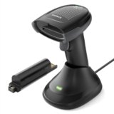 Inateck Lettore Codice a Barre Wireless 1MP 2D QR, Barcode Scanner Bluetooth con Base di Ricarica, 2 x 2000mAh Batterie Sostituibili per Magazzino, Logistica e Inventario
