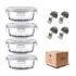 Razab 16 Pc (Set of 8) 30 Oz Glass Meal Prep Containers with Lids, Airtight Large Glass Food Storage Containers, Reusable Leak Proof BPA Free, Freezer to Oven and Dishwasher Safe
