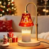 Candle Warmer Lamp with Timer Dimmer：Christmas Decorations Indoor, Birthday Gifts for Women Mom, Vintage Wax Melt Warmer for Jar Candles, Warming Gifts for Office, Dorm, Apartment & New Home Decor