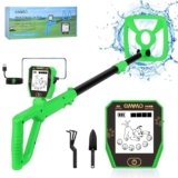 OMMO Metal Detector, Rechargeable Built-in Battery Kids Metal Detector with Funny LCD Display, Adjustable Metal Detectors for Kids with Waterproof Search Coil USB Cable for Detecting Treasure