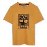 Timberland T60381 Maglietta da ragazzo, Colore stivali gialli, 6 anni