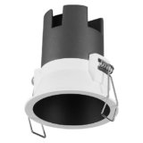 OSRAM Downlight da incasso SPOT TWIST, nero, 5W, 400lm, diametro 70mm, 830 3000K bianco caldo, fino al 90% di risparmio energetico rispetto ai downlight alogeni, facile installazione.