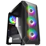 EMPIRE GAMING – Case PC da Gioco Ruby – ARGB Mid-Tower ATX, mATX, ITX -Frontale Mesh -Pannello Laterale in Vetro Acrilico -4 Ventilatori 3 Pins 5 Volt LED RGB Indirizzabile 120 mm -MB Sync- Nero
