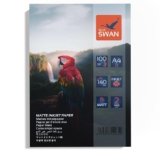 BLUE SWAN Carta Fotografica Opaca A4, 100 Fogli, 140 g/m², Fronte-Retro, Alta Brillantezza dei Colori, Bassa Riflettività, Asciugatura Rapida, Compatibile con Stampanti Inkjet