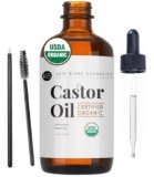 Kate Blanc Cosmetics Castor Oil Organic for Hair, Lashes, Face (2oz), 100% Pure, Cold Pressed, Hexane Free Hair Oil. Eyelash Serum for Thicker-Looking Eyelashes & Eyebrows