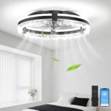 Franjulia Ceiling Fans with Lights and Remote, 20 Inch Low Profile Ceiling Fan with APP Control, 3CCT and 6 Wind Speeds Ultra Quiet for Bedroom, Living Room Modern Flush Mount Ceiling Fan with Lights