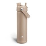 ENCOOL Insulated Water Bottle with Straw Stainless Steel Water Bottle, Leak-Proof, BPA-Free, Double Wall Vacuum Keeps Cold for 24 Hours for Sports, Travel, School (26 oz, Raw Umber)