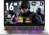 16 pollici Gaming PC Portatile 16 GB DDR4 1TB SSD Laptop R7 5825U fino a 4,5 GHz WiFi 6, Notebook tastiera retroilluminata Schermo Portáti Full HD 1920×1080, webcam/pannello touch/porte multimediali