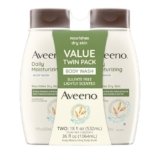 Aveeno Daily Moisturizing Body Wash Cleanser & Shaving Gel for Men & Women, Clean-Rinsing for Softer & Smoother Skin, Gentle & Lightly Scented, 18 fl. Oz, Pack of 2