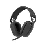 Logitech Zone Vibe 100 Cuffie Wireless Over-Ear Leggere con Microfono con Eliminazione del Rumore, Auricolare Bluetooth Multipoint, Compatibile con Teams, Google Meet, Zoom, Mac/PC – Grigio