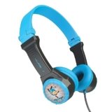 JLab JBuddies Folding Kids Wired Headphones, Toddler Headphones, Noise Isolation, Kids Safe, Volume Limiting Headphones, Headphones for Children, Gray/Blue