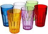 Guzzini – Happy Hour, set di 6 bicchieri alti – Ø8 x h12 cm – Capacità: 420 cc – 07230652