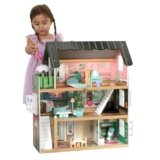 Delta Children South Beach Dollhouse – 3-Story Dollhouse with 4 Rooms – Includes 16 Accessories – Fits 5-inch Dolls – Pretend Play Dream Gift for Ages 3+