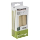 Fackelmann Cannucce di carta monouso sostenibili per l’ambiente (certificato FSC), riciclabili, compostabili, cannucce biodegradabili per feste o casa, colore: marrone/bianco 0,8 x 15 cm, 50 pezzi.