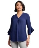Jones New York Women’s 3/4 Ruffle Sleeve Top