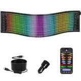 JDVOOTD Insegna Luminosa LED, 37×9.2cm Flessibile Pannello Led, Scritte LED Personalizzate Sostegno Testo, Digitale, Animazione Display, Bluetooth APP, USB 5V