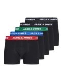 Jack&Jones Junior JACHUEY Trunks 5 Pack Noos Jnr, Boxer a Pantaloncino Bambino, Electric Blue Lemonade/Pack:Black & Black & Black & Black,