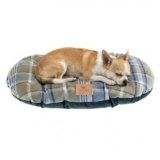 Ferplast Cuscino imbottito per cani e gatti SCOTT 45/2, Double-face, Scozzese, Soffice velluto, Lavabile, Blu