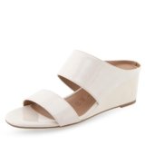 Aerosoles Women’s WHEELER Wedge Heel Slide Sandal, Eggnog Patent PU, 5.5M
