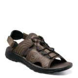 Nunn Bush Men’s Huck Bungee Slide Sandal Lightweight Convertible and Comfortable, Brown, 14 Medium