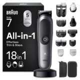 Braun Rifinitore All-in-One Series 7 18in1, ProBlade, AutoSense, AIO7585, Grigio
