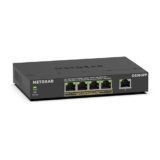 NETGEAR Switch Ethernet Unmanaged (GS305PP) Switch Gigabit a 5 porte con 4 x PoE+ @ 83W, montaggio a parete o desktop