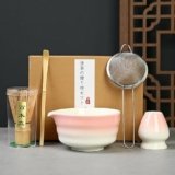 5 Pezzi Matcha Kit, set da tè Matcha, elegante set di Frusta Matcha, Ciotola Matcha, Supporto Chasen, Cucchiaio di Matcha, Setaccio Di Matcha, per La Casa, l’Ufficio e la Sala da Tè (F)