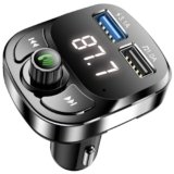 ACECAR Bluetooth 5.3 FM Transmitter Car Adapter – Hands-Free Calling, USB MP3 Player Fast Charging Bluetooth Car Adapter – Compatible with iPhone & Android – Clear Sound & Noise Isolation