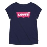 Levi’s Lvg S/S Batwing Tee, T-shirt Bambine e ragazze, Blu (Peacoat/Tea Tree Pink), 3 anni