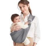 Fascia Porta Bebe, Marsupio Neonato Mumgaroo, Fascia Neonato Multifunzionale On the Go,Marsupio Neonato 0-36 mesi, Tutte le Stagioni, Fino a 15kg, Grigio