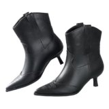 Kitten Heel Ankle Boots for Women Cowgirl Boots Womens Cowboy Booties Pointed Toe Dress Western Short Shoes