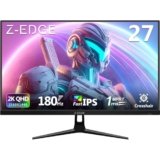 Z-Edge Monitor Gaming 27 pollici, QHD 2K (2560×1440), Fast IPS, 1 ms, luminosità 350 cd/m², 1,07 miliardi di colori, 94% DCI-P3, HDR10, FreeSync, DisplayPort (180 Hz) HDMI (144 Hz), VESA, nero