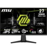 MSI MAG 275QF Monitor Gaming 27″ WQHD – IPS (2560 x 1440) WQHD, 180Hz / 0.5ms, Adaptive-Sync, Rapid IPS – DP 1.4, HDMI 2.0b