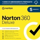 Norton 360 Deluxe 2026| Antivirus 5 dispositivi|1 anno rinnovo automatico|Digital Download