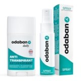odaban® Set Antitraspirante & Deodorante – Spray + Stick | contro sudore e odori per ascelle, mani e piedi | protezione quotidiana lunga durata | profumo delicato unisex