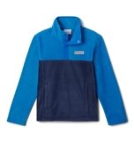 Columbia Toddler Unisex Steens MTN II 1/4 Snap Fleece Pull-Over, Collegiate Navy/Bright Indigo, 4T