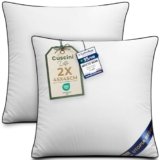 Utopia Bedding Cuscini, Imbottitura per Letto e Come Cuscino decorativi, cuscino per divano, cuscini decorativi (2, Bianco, 45×45 cm)