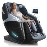 RELX Massage Chair Full Body, 20 Modes Zero Gravity SL-Track Shiatsu Massage Chair Built-in Heat System, Airbag Massage with Body Scan, Deep Yoga Stretch, Calfrest Extension and AI Control(Black)