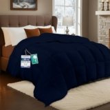 Utopia Bedding Piumone Primavera/Estivo, Piumino Leggero, Trapunta Primavera/Estivo 100% Microfibra in Fibra Cava (Blu Navy, 200×200 cm)