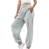 yaoeye Womens Sweatpants 2025 High Waisted Baggy Sweatpants Joggers Sport Active Workout Jogger Pants with Pockets