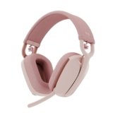 Logitech Zone Vibe 100 Cuffie Wireless Over-Ear Leggere con Microfono con Eliminazione del Rumore, Auricolare Bluetooth Multipoint, Compatibile con Teams, Google Meet, Zoom, Mac/PC – Rosa